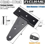 EVCUHASL black tee hinges set of four