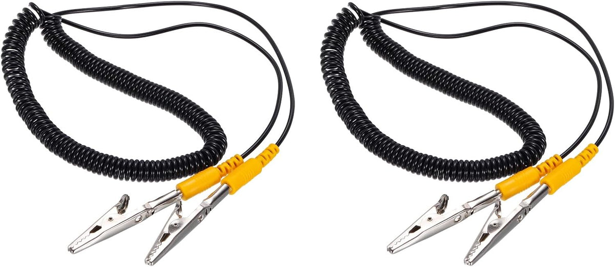 Meccanixity ESD Grounding Cable Cord front view with alligator clip