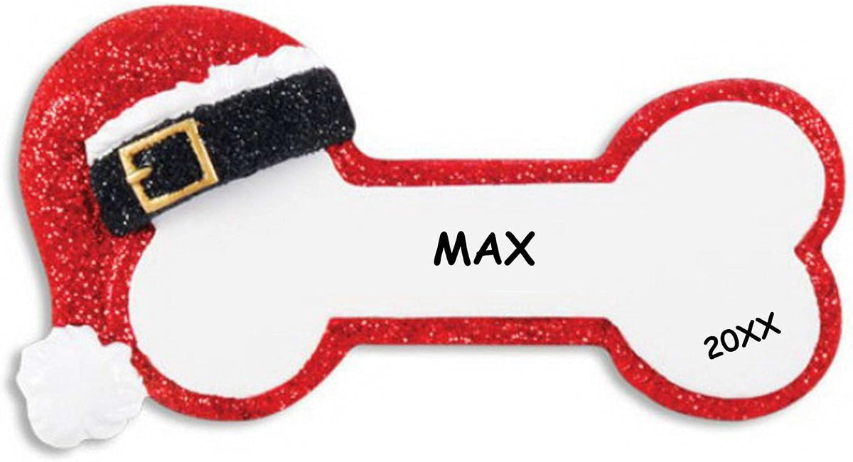Dibsies polyresin dog bone ornament side profile and thickness
