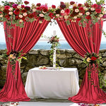 AK TRADING CO. heavy duty fire retardant fabric drape panel texture detail showcasing the smooth linen like quality
