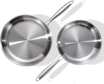 DELARLO Tri-Ply Stainless Steel Pan,18/10, 12.5" | Nontoxic Durable Oven Safe 800 All Cooktops Compatible Fast Even Heat PFOA Free Large Frying Pan Nontoxic Cookware - Image 12