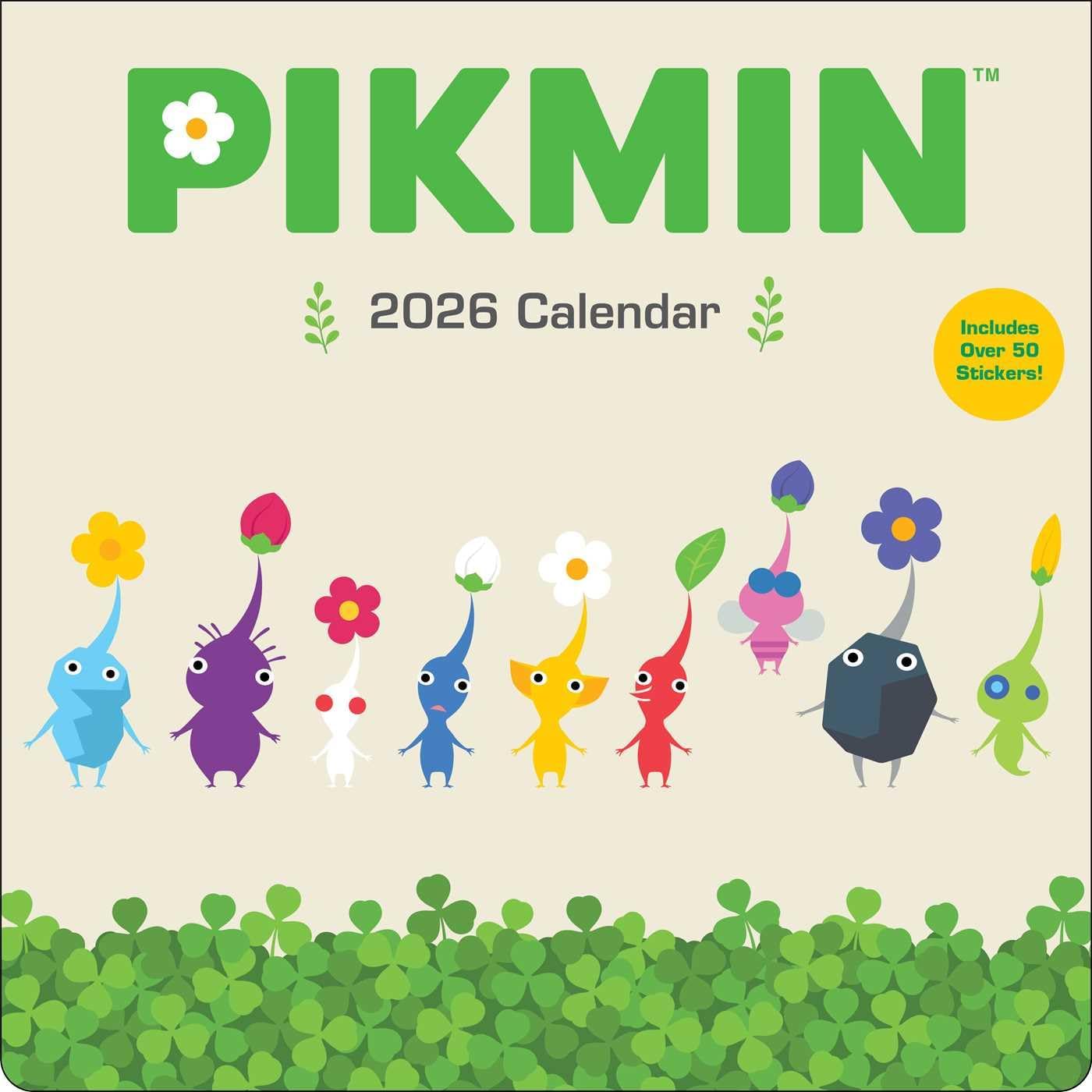 Pikmin 2026 Wall Calendar with Over 50 Bonus Stickers - Image 1