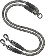 Mycicy double dog leash coupler front view heavy duty dual pet lead splitter