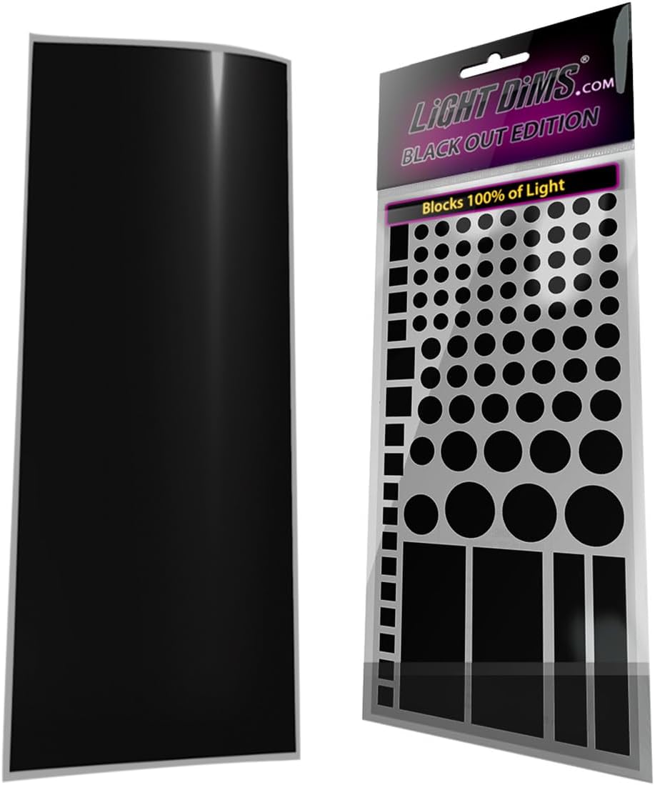 LightDims Black Out Edition packaging front view showing 2 sheets
