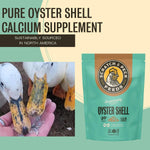 Back of Scratch and Peck Feeds oyster shell packaging