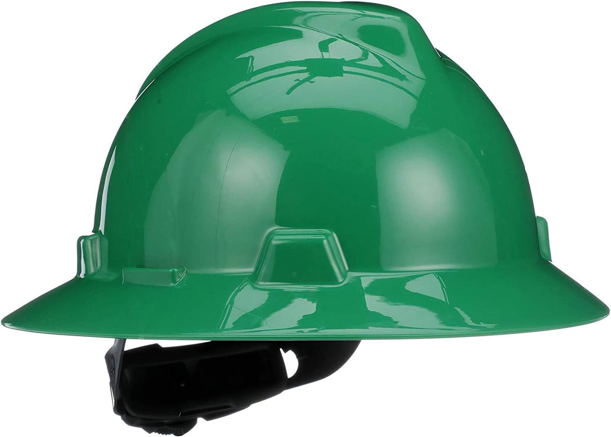 MSA V-Gard protective helmet rear adjustment strap detail