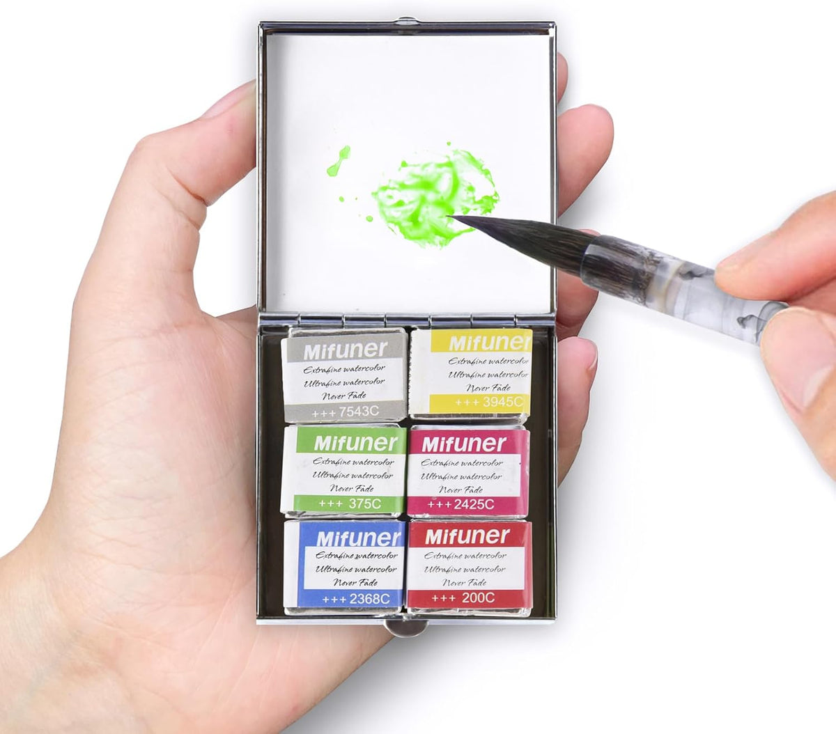 Portable Travel Watercolor Palette, Mini Metal Tin Box,12-Well Empty Tins - Image 11