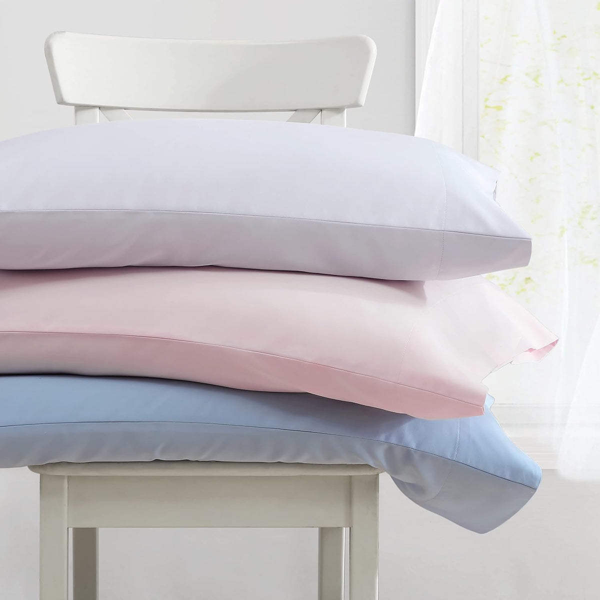Laura Ashley - Queen Size Sheet Set, Ultra Soft Cotton Blend Sateen Bedding with Fitted Sheet and Pillowcases, Deep Pocket, 800 Thread Count, College Dorm Room Essentials (Pastel Pink) - Image 9