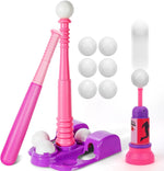 Toy Life T Ball Set for kids in pink with baseball bat