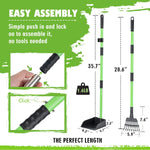 Lightweight interlocking MXF pooper scooper for easy outdoor storage