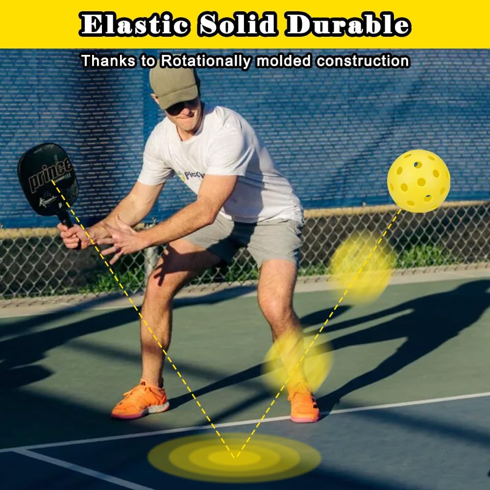 OMYOPY practice pickle ball highlighting durable TPE material