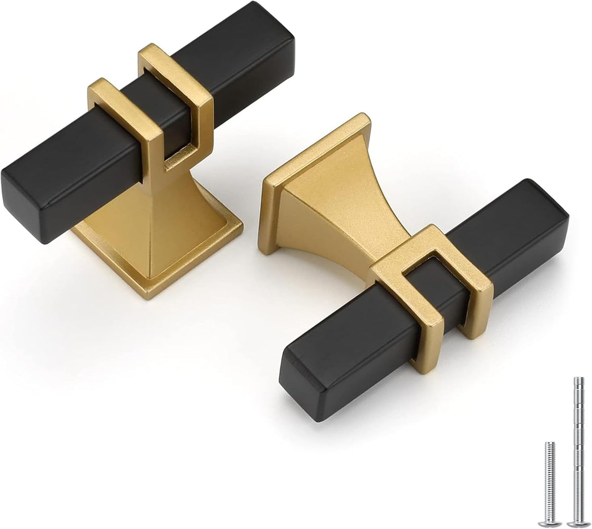 Haliwu 20 Pack 3 Inch Gold Cabinet Handles Brushed Brass Drawer Pulls | Zinc Aolly,Square Cabinet Hardware,for Kitchen Dresser Cabinet Bathroom Vanity Closet Cupboard,2 Screws,Easy DIY,Smooth Touch - Image 15