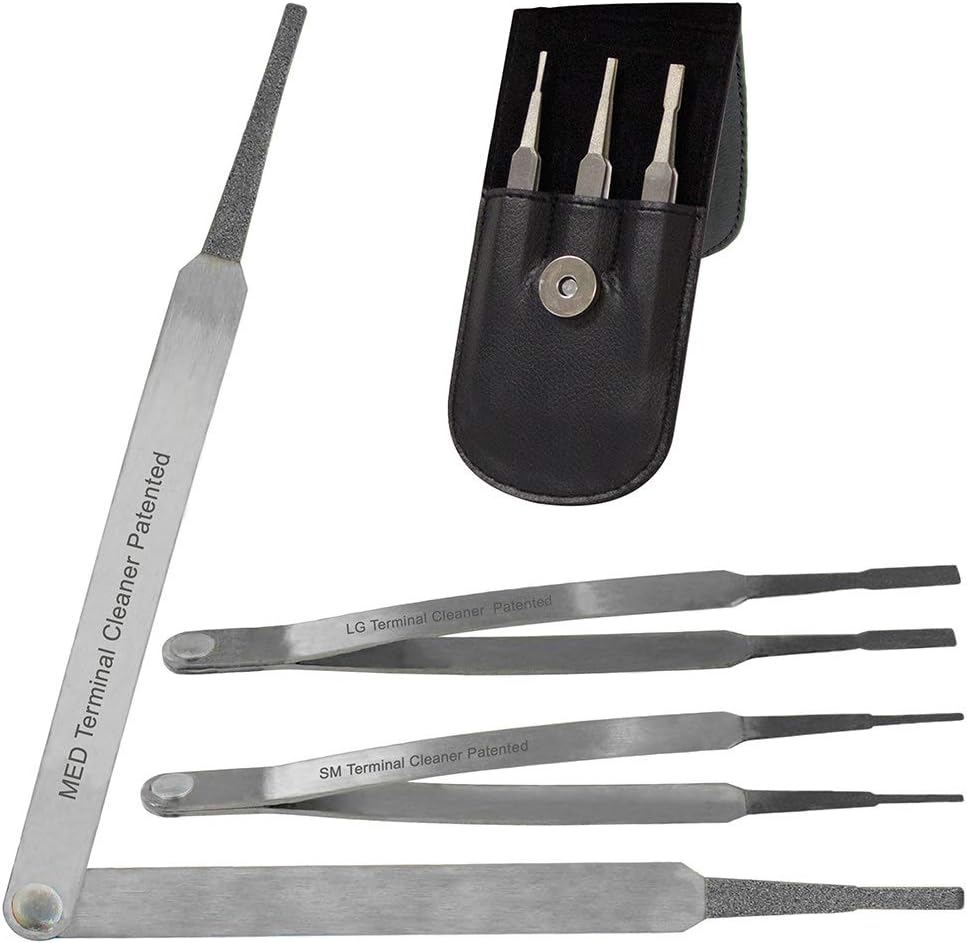 Innovative Products of America 3-piece diamond-tip terminal cleaner kit front view