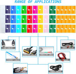11 Colors Waterproof Wire Labels, 11 Sheet 330Pcs Writable Cord Labels, Self Adhesive Cable Tags for Wire Management, Cable Name Tags for Electronics Laser Printer Computer Cord - Image 5