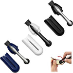BRUSHG portable eye glasses cleaner front view showcasing the three count color variety pack.