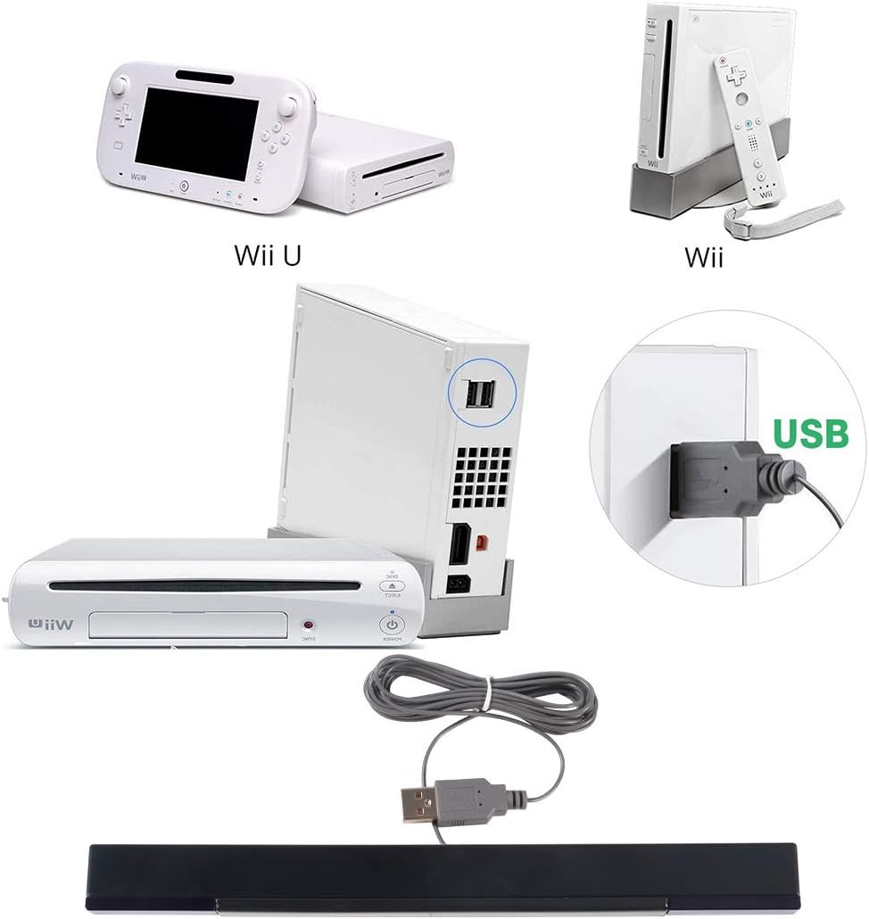 Aokin Wii sensor bar long cable placement demonstration