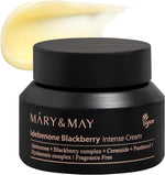 Mary&May Idebenone + Blackberry Intense Cream, Antioxidant-packed formula for skin firming and intense hydrating 2.46 fl oz (Idebenone + Blackberry) - Image 1