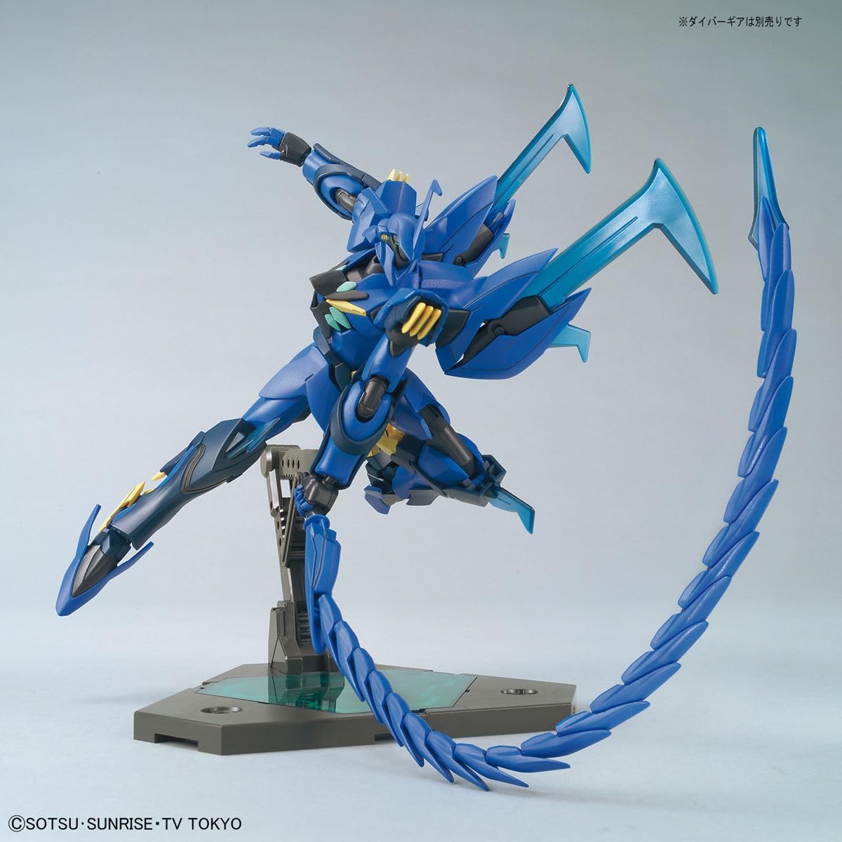 Detailed close up of mobile suit blue armor parts