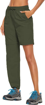 PINSPARK Women's Hiking Zip Off Pants Waterproof Convertible Shorts Lightweight for Camping Sweatpants with Pockets - Image 10