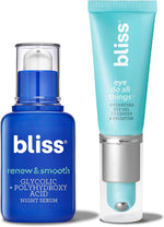 Bliss Renew and Smooth Night Serum and Eye Do Hydrating Eye Gel set front view
