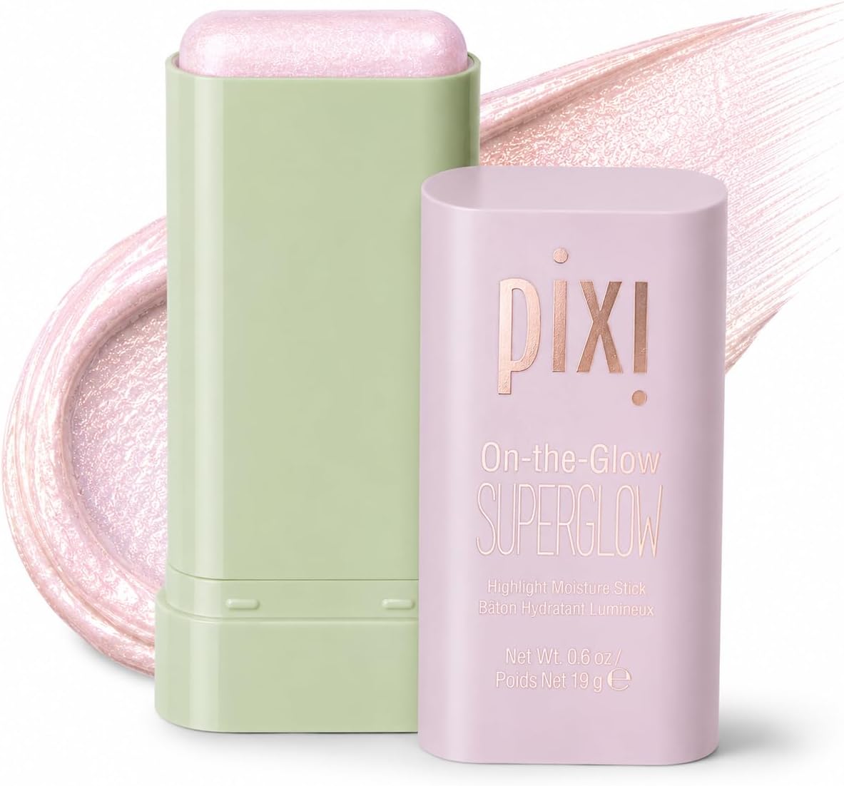 Pixi On-The-Glow SuperGlow highlighter stick front view container