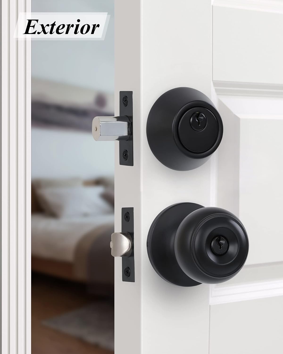 Lanwandeng exterior entrance lock set installed preview