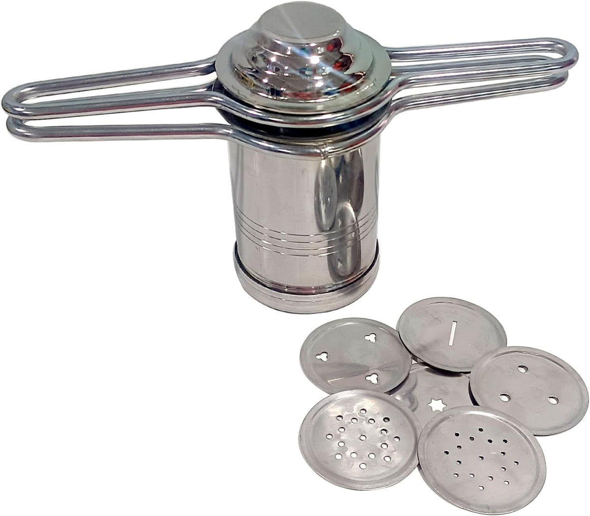 Sriyug Kitchen Dough Press front view stainless steel tool