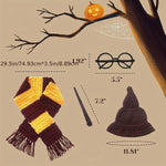 Vomdrok infant photo props wizard hat and glasses close up