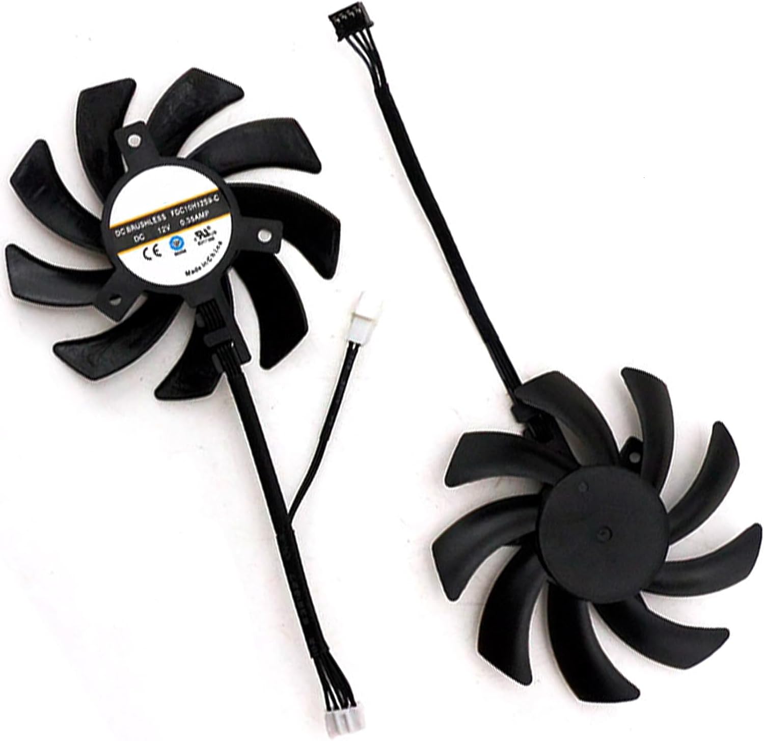 WLQTKST graphics card cooling fans front view replacement dual fans