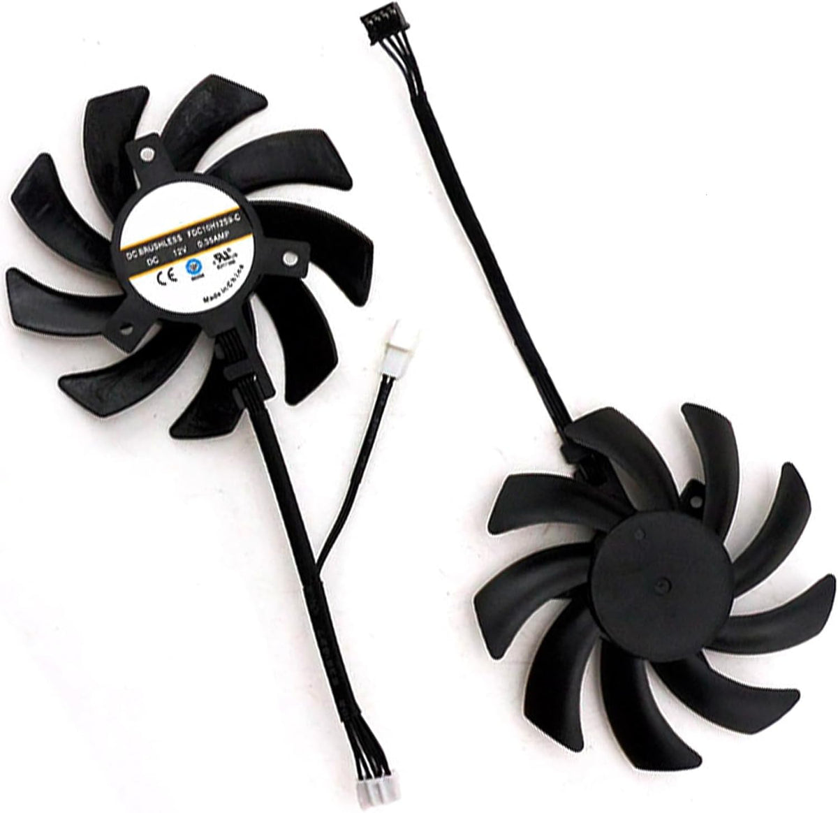 WLQTKST graphics card cooling fans front view replacement dual fans