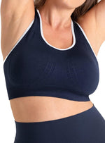 SHAPERMINT Sports Bras for Women, Racerback Workout Bra, Medium Support | Seamless racerback sports bra with removable cups, wide stay-put band, scoop neck coverage and light-to-medium support. - Image 9