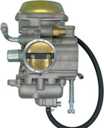 YTLS carburetor top view with throttle base cover attached