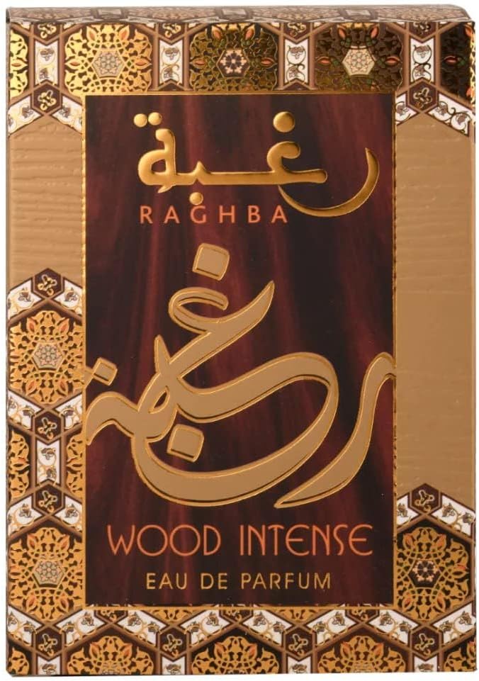 Lattafa Raghba Wood Intense for Men Eau De Parfum Spray, 3.4 Ounce - Image 1