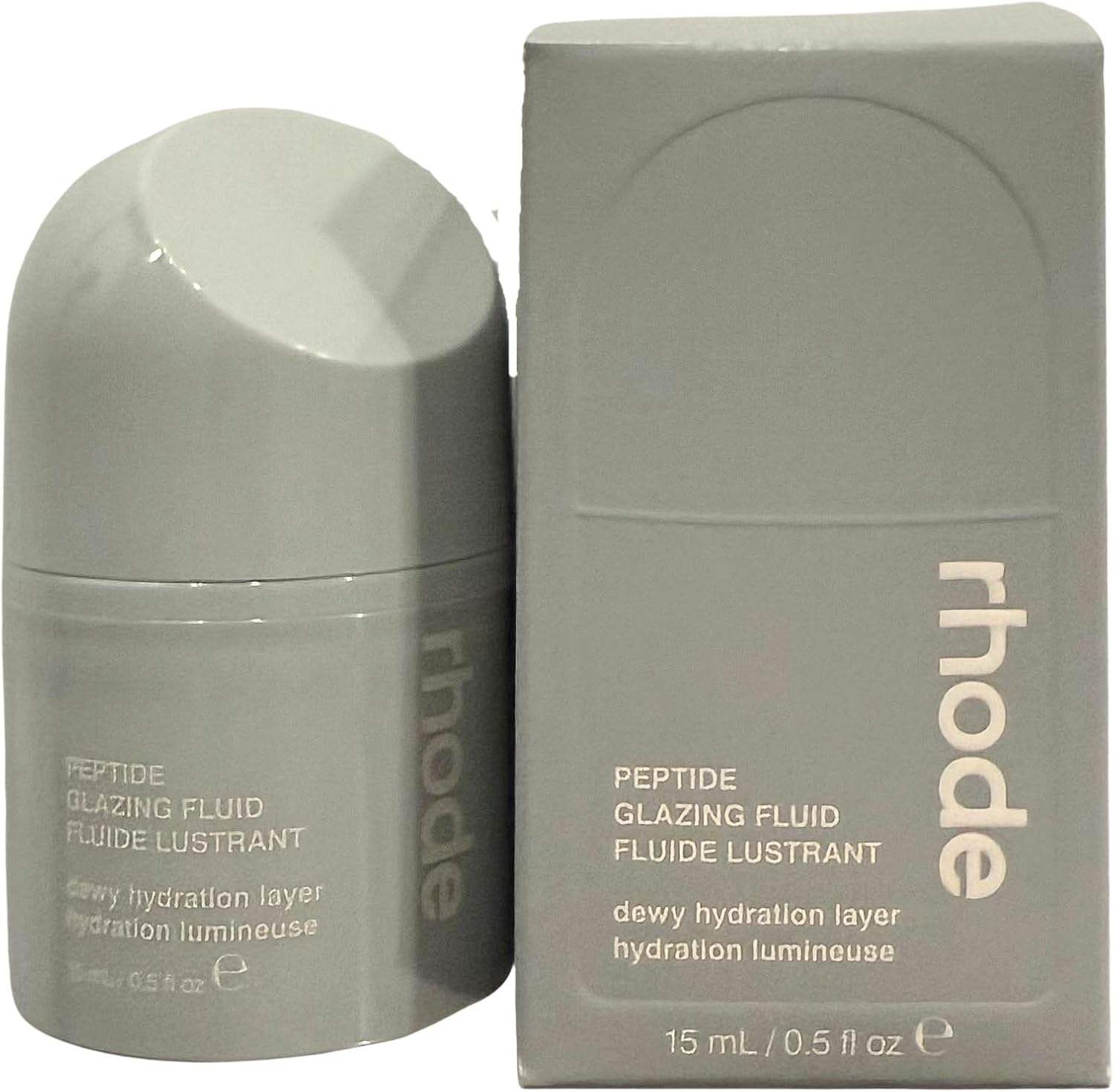 Rhode Peptide Glazing Fluid 15 Milliliter front bottle view showing dewy hydration serum.