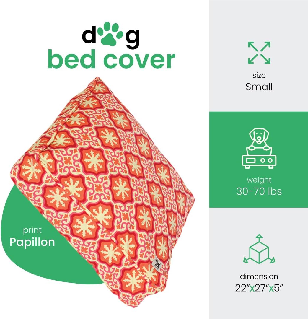Molly Mutt Papillon print pet bed cover folded
