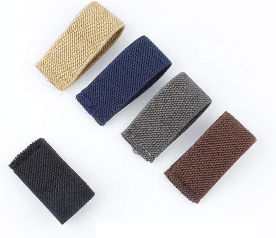 8 Pcs Elastic Webbing Belt Loop Keeper Retainer for 1.5" Wide Canvas Belt, 4 Colors - Image 4