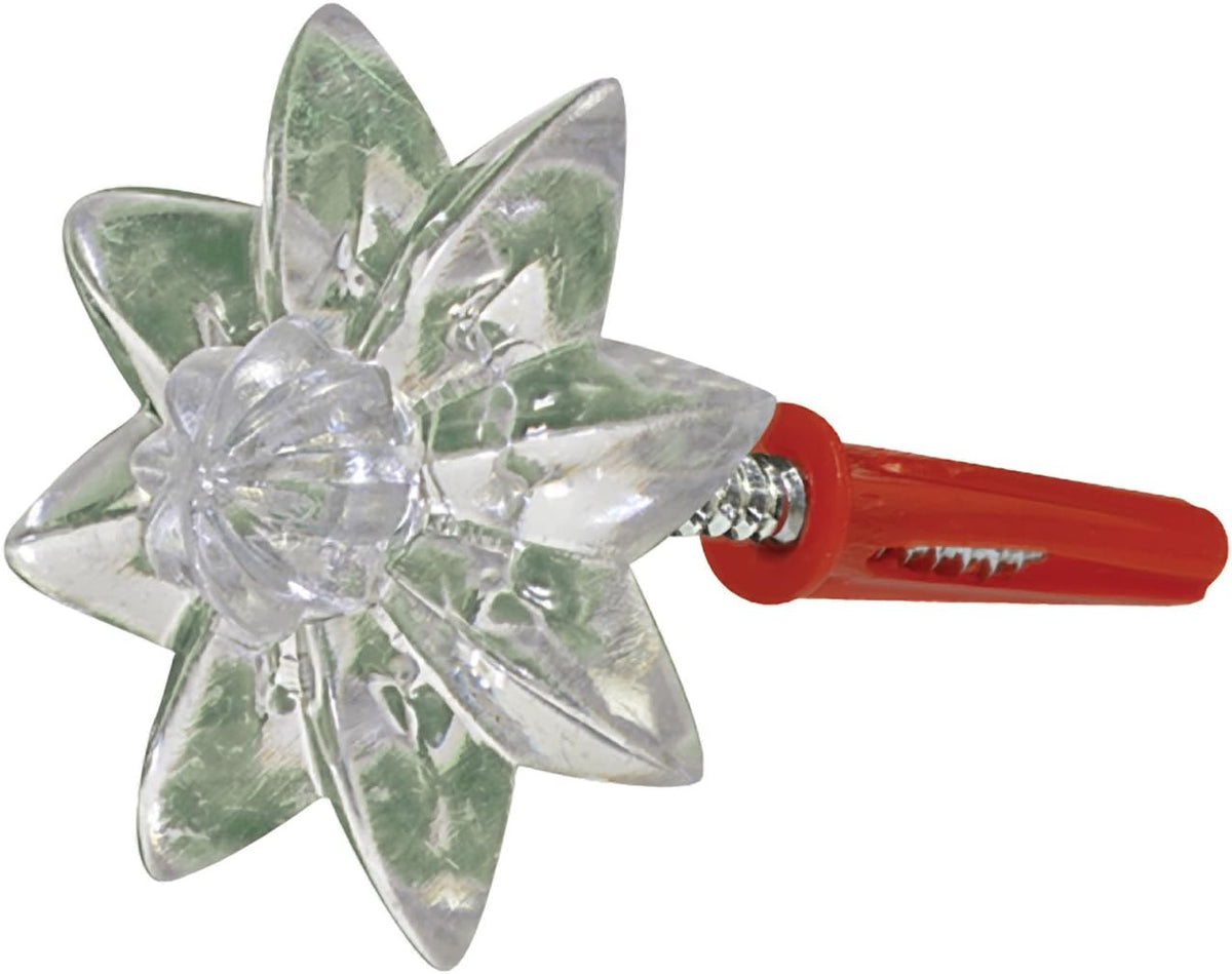 Hillman mirror rosettes front view showcasing clear acrylic hardware