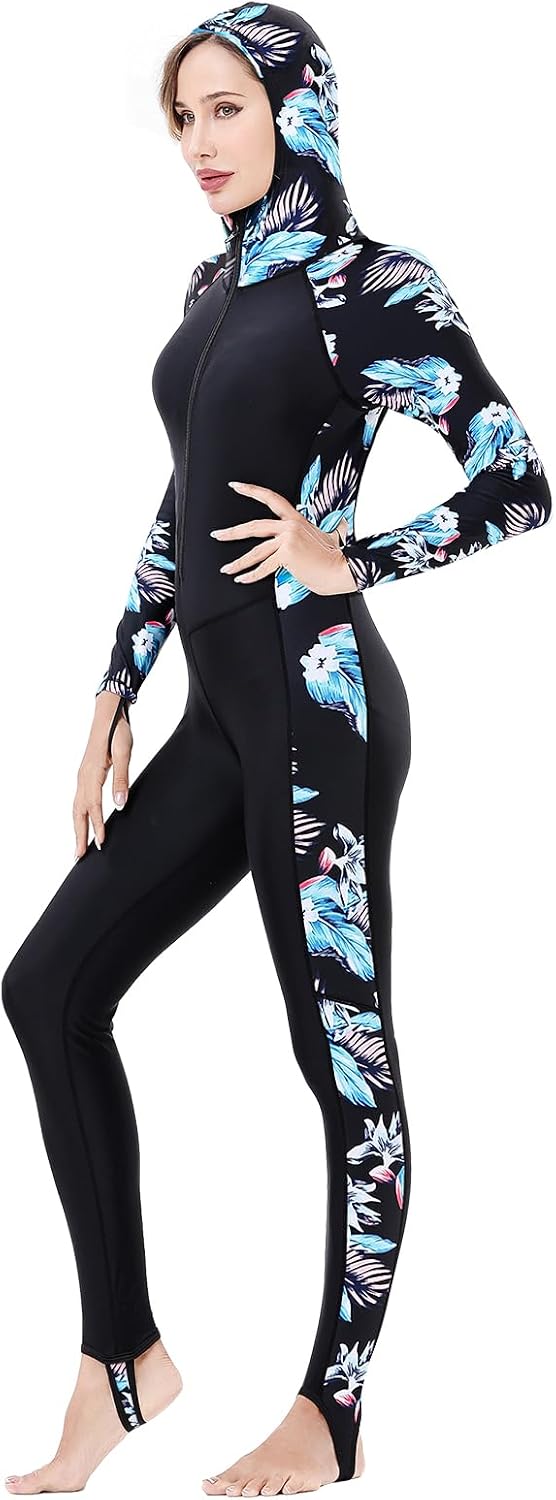 Dive Skins Women Men Suit Thin Full Body Swimsuit for Surfing Swim | One Piece Rash Guard Quick Dry UV Protection 1mm Swimwear for Family Beach Trip Snorkel Scuba Kayak Canoeing Water Sport - Image 9