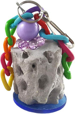 Vibrant uneven surface mineral stone for small pet dental health care