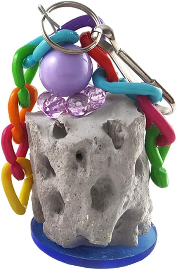 Vibrant uneven surface mineral stone for small pet dental health care
