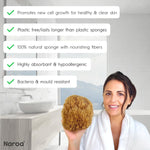 Unbleached shower body scrubber puff close up