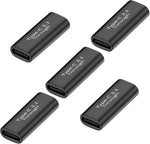 Pastall USB C Female to Female Adapter pack of 5 front view on desk