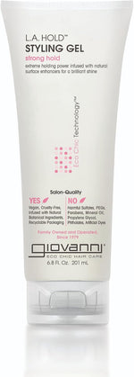 Giovanni L.A. Hold Styling Gel 6.8 Fluid Ounces front bottle view strong hold hair gel