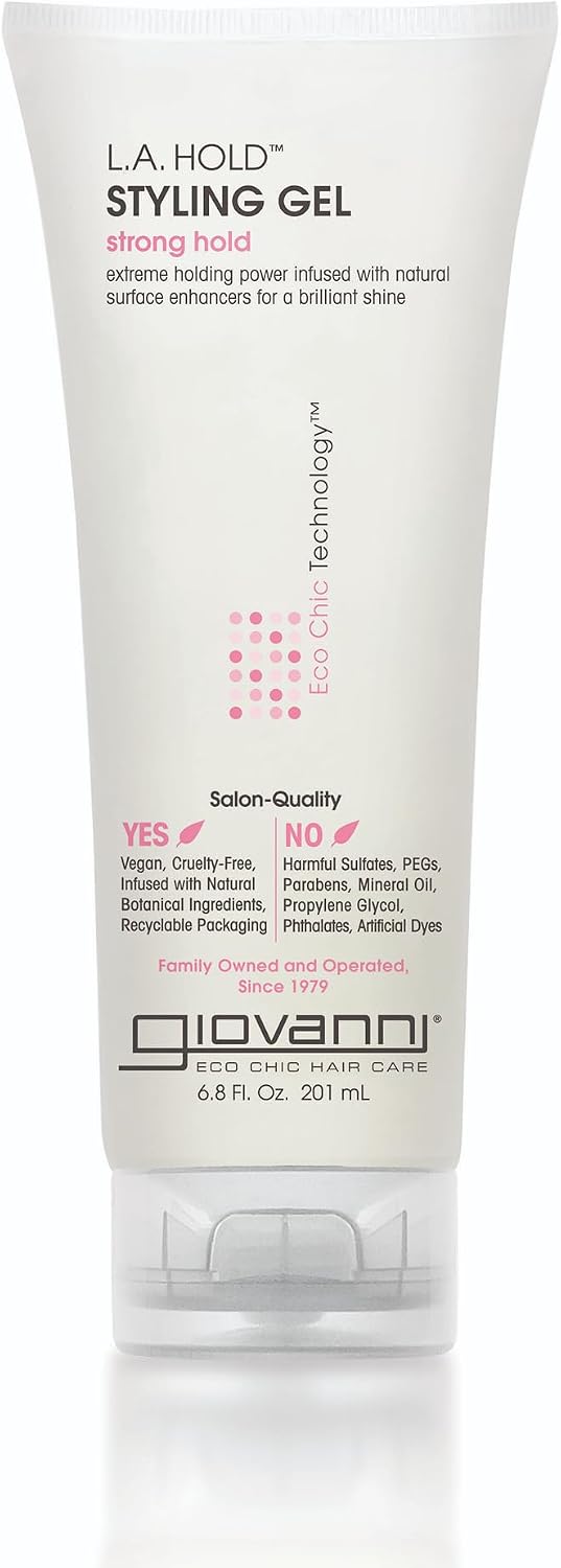 Giovanni L.A. Hold Styling Gel 6.8 Fluid Ounces front bottle view strong hold hair gel
