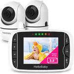 HelloBaby 3.2" Baby Monitor with Camera and Audio, No WiFi, Night Vision | ECO Mode, Remote Pan-Tilt-Zoom Camera, 2-Way Talk, 8 Lullabies, Room Temperature Monitoring with Alert, 1000ft Range - Image 9