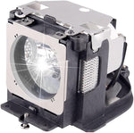 Woprolight replacement projector lamp with housing module front view showing the reflective bulb assembly.