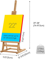 Meeden tabletop painting easel folded for compact storage