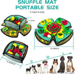 Awoof Snuffle Mat for Dogs pet playing overhead view