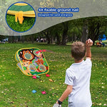 Toyk toss game set showing ground nails for lawn play.