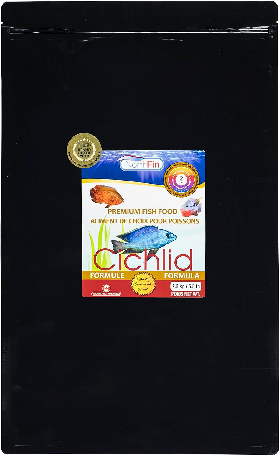 Northfin Cichlid Fish Food package size and weight dimensions